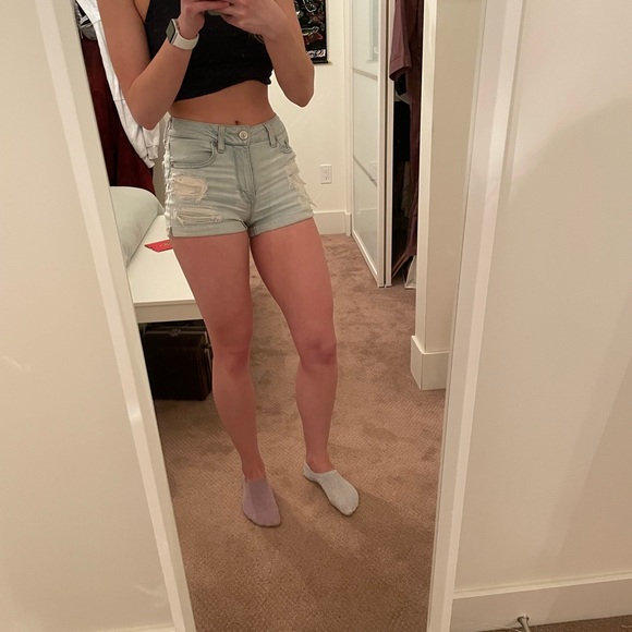 American Eagle Light Distressed Shorts - Picture 1 of 3